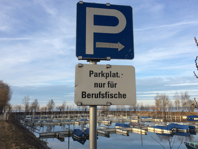 Parkplatz für Berufsfische